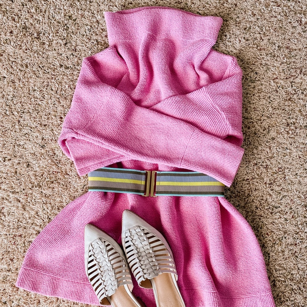Free People Slouchy Ottoman Tunic Pink Small